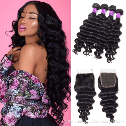 Factory Directly Sale Loose Deep Wave Curly Peruvian Virgin Hair In Mozambique Mink Cuticle Aligned Virgin Hair Bundles